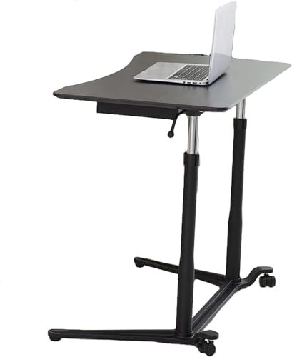 OLSKFUH Überbetttisch Mit Rollen, Höhenverstellbarer Betttisch Mit Schlitz, Computertisch, Stehpult, Höhenverstellbarer Tisch, Beistelltisch,