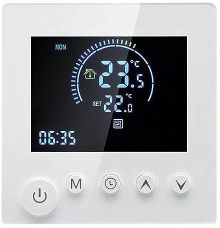 Thermostat Fussbodenheizung, Thermostat Heizung Smart Digital Raumthermostat Wandthermostat Programmierbares LCD-Display Touch-Taste (W-2)