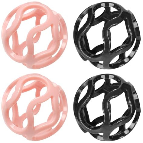 PZMLOASN 4 Stück Protein Shake Balls,Shaker kugel für Protein Shakes,Kugel für Shaker Cups, Tritan Baby Grade Material, Kompatibel mit einer Vielzahl von Flaschen. (2 rosa 2 schwarz)