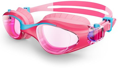 HIGAHY Lunettes de Natation Enfants - Lunettes de Piscine pour Garçon Fille 6 à 14 ans, avec Protection Anti-Buée et Anti UV Réglables Lunette Adolescents, idéales pour la Plongée et Piscine