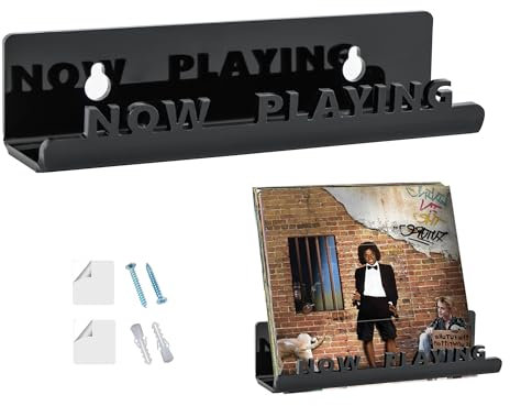 lemgyiamz Now Playing Vinyl Stand, Porta Vinili da Parete, Acrilico Porta Dischi Vinile, Porta Cd da Parete Per Esporre e Collezionare Album per Decorare la Stanza, Adatto Agli Amanti Del Vinile