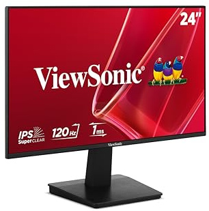 ViewSonic VA2448-MH 24 Inch 1080p Monitor, IPS Display with 120Hz for Smooth Home and Office Viewing, Variable Refresh Rate, HDMI, and VGA Inputs