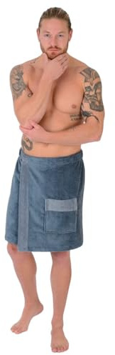 Herren Saunakilt Bamboo wewofashion by Otto Werner 9590T Rauchblau