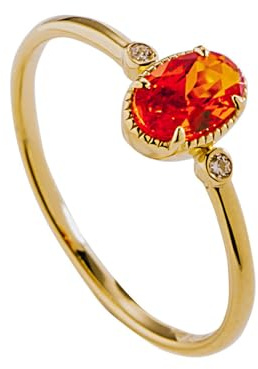 Ayoiow Ring Schmuck Frauen, Dünn mit Saphir und Diamant Ringe Echt Schmuck Gold 585, Gelbgold Vorsteckring Gelbgold