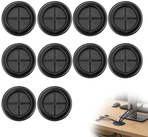 Wcawnlt 10 Pièces Bouchons de Carrosserie 40 mm Noirs en Caoutchouc Étanches Ronds Double face pour la Protection des Câbles et des Fils Bouchons des Câbles, Auto, Compartiment Moteur