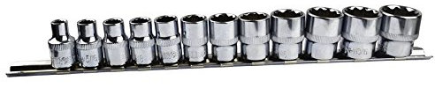 AB Tools 12pc Imperial SAE AF 1/4 - 7/8 Sockets 12 Point On Rail Shallow 3/8 dr AT946