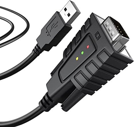 DriverGenius USB232A-B-A | Adaptador USB a RS232 Serial (DB9) con 3 x Leds de Monitoreo - Compatible con Windows 11 y macOS 15