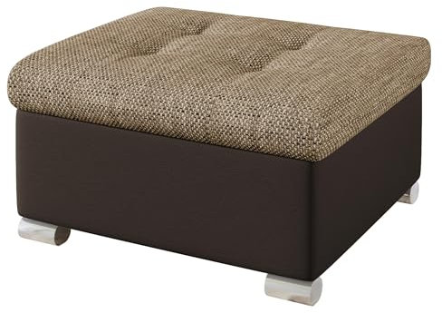 Mirjan24 Polsterhocker Niko klein Sitzbank Sitzhocker Fußbank Pouf Hocker Farbauswahl (Soft 066 + Lawa 02)