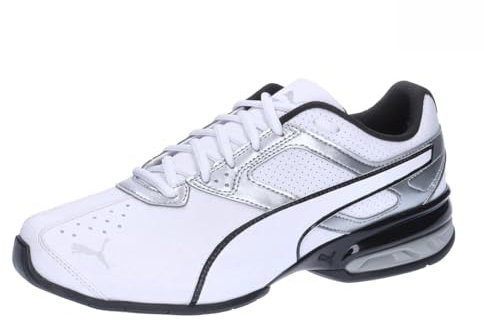 PUMA Herren Tazon 6 FM Laufschuhe, White Silver-Black, 43 EU