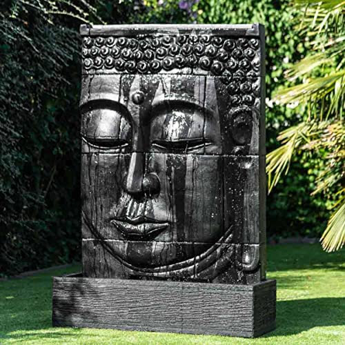 Wanda collection - Grande Fontaine extérieur Mur d'eau Visage de Bouddha 180 cm