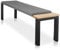 Lycce Bankauflage XXL Klemmkissen 1 Leiste, 3-Sitzer Sitzkissen Kunstleder grau, Banktiefe ab 35 cm