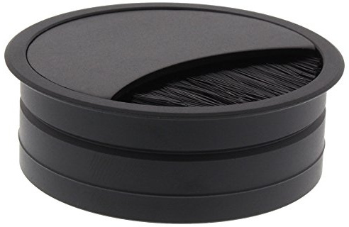 ToniTec Kabeldurchlass Kabeldurchführung 80mm Schwarz Aluminium