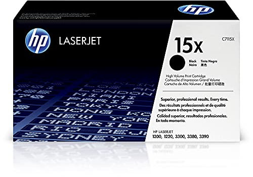 HP 15X (C7115X) Schwarz Original Toner mit hoher Reichweite für HP Laserjet 1000, 1200, 1220, 3330