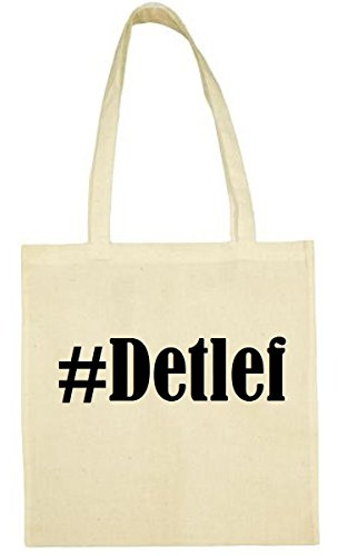 #Detlef Stoffbeutel Baumwolltasche Shopper Umhängebeutel 38x42cm lange Henkel wiederverwendbar waschbar Einkauf Alltag Schule Uni Geschenk Farben Schwarz Weiß Pink Blau Grau Gelb Rot Grün Beige