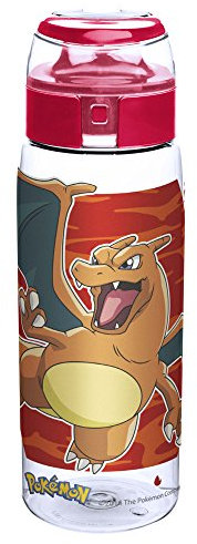 Grande bouteille d’eau Pokémon en Tritan - Dracaufeu, Salamèche et Reptincel.