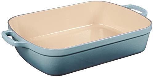 Le Creuset Signature Cast Iron Rectangular Roaster, 5.25-Quart, Marine