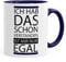 MoonWorks Kaffee-Tasse Ich hab das Schon verstanden ist Mir nur egal Spruch Tasse mit Innenfarbe Navy Unisize