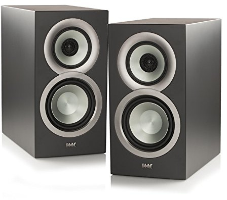 ELAC Uni-FI UB5 Slim Bücherregal-Lautsprecher (satiniertes schwarzes Gehäuse, Paar)