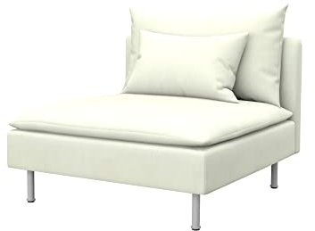 Soferia Sofabezug Kompatibel Mit Söderhamn 1er Sitzelement Sofaüberzug Sofaüberwurf Sofaschoner Cover Kunstleder Lederoptik Wasserabweisend Pflegeleicht Antiallergisch Eco Leather Ecru