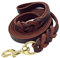 Beirui Hundeleine, geflochten, Leder, 1,8 m, robust, Braun