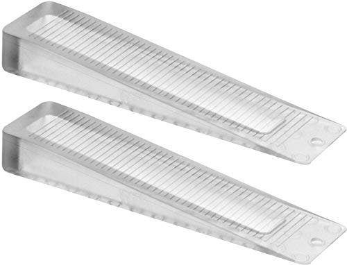 BURG WÄCHTER Türkeil transparent, 10 cm | Türstopper, Türen sicher offen halten | 2 Stück