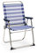 Solenny Klappbarer Strandstuhl mit hoher Rückenlehne, 81 x 62 x 86 cm, Blau und Weiß, waschbarer Stoff und Stabilisatoren für größere Sicherheit, hergestellt aus Aluminiumrohr