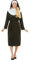 Funidelia Déguisement de Nonne pour Femme avec tunique et coiffe, Tenue de Religieuse pour Adulte, Déguisements pour Carnaval, Halloween & EVJF/EVG – Taille M