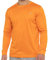 CFLEX Herren Fitness Shirt Langarm, Sporthemd Longsleeve, Quickdry Piqué - Orange XL
