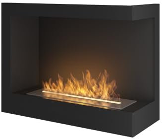 SOLOLED Caminetto a Bioetanolo Angolare Corner 600 Right SimpleFire da Incasso con Vetro