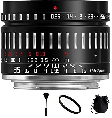 TTArtisan Objectif grand angle 35 mm F0.95 APS-C pour appareils photo Canon EOS R RF sans miroir R RP R3 R5 R6 R7 R10