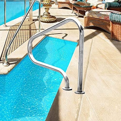 ATAAY Pool-Handlauf, 304 Edelstahl-Swimmingpool-Handlauf für Schwimmbecken im Boden, Sicherheitsschwimmen, Rutschfester Schutz