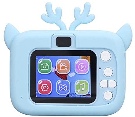 Kinderkamera, Kinderkamera 20 MP HD-Videokamera, Camcorder, Kinder-Digitalkamera, Digitale Video-Camcorder-Kamera, 2 Zoll (Blau Weiss)