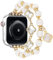 Wingoden Clover - Bracciale compatibile con cinturino Apple Watch con perline da 42 mm, 44 mm, 45 mm, 49 mm, da donna, delicato cinturino elastico portafortuna in cristallo, per iWatch Band serie 9,