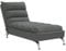 vidaXL Massage Chaiselongue mit Kissen, Liegesessel mit Sperrholzlatten Metallbeine, Relaxliege für Wohnzimmer, Liegestuhl, Dunkelgrau Stoff
