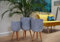 35cm Tropical Patterned Planter on Legs - White/Grey - Indoor Plant Pot Stonelite