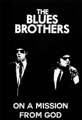 KUSTOM ART Dekoratives Wandposter Blues Brothers On A Mission From God Kunstdruck auf beschichtetem Papier 42 x 30 cm ohne Rahmen