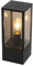 Qazqa - Modern Stehende Außenleuchte I Sockelleuchte schwarz mit Rauch 40 cm IP44 - Charlois I Außenbeleuchtung - Aluminium Rechteckig - LED geeignet E27