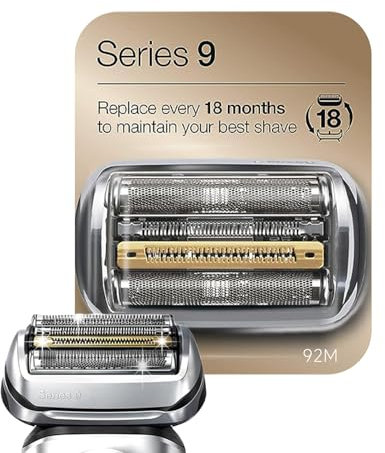 Ersatzteil für Rasierer 92M Scherkopf Series 9 Kompatibel Elektrorasierer mit Reinigungstuch und Bürste Geliefert Elektrorasierern der Serie 9 9290cc, 9291cc, 9370cc, 9293s