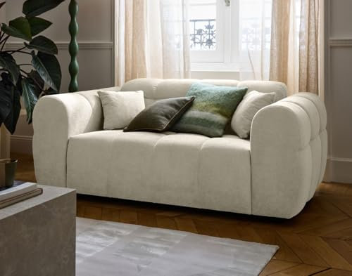 Lisa Design Ray - 2-sitzer einzelsofa aus Strukturiertem Stoff Beige
