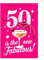 Edition Seidel Premium Glückwunschkarte zum 50. Geburtstag mit Umschlag. Geburtstagskarte Happy Birthday Karte für Frau Freundin Drink glitzer pink (GZ364-50 SW025)