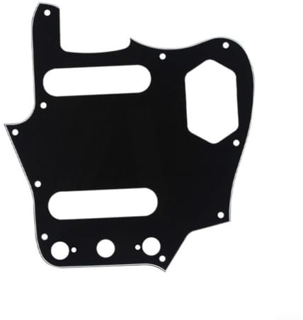 Gitarren-Pickguard mit Schutzfolie, 10-Loch-Design, kompatibel mit Jaguar-Modellen, Schwarz