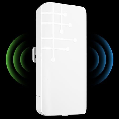 Ripetitore WiFi Esterno, 300Mbps Ripetitore Wifi Potente per Outdoor IP65 Impermeabile, Modalità Ripetitore/AP/Router, PoE passiva, Compatibile con tutti i Router WiFi