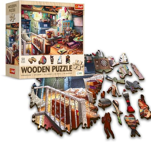 Holz Puzzle 500+1 - Schätze auf dem Dachboden
