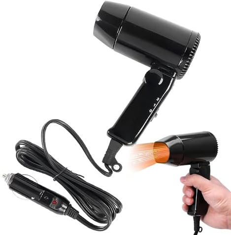 Auto-Haartrockner - Tragbarer Fön zum Falten des Autos und 12 V Hot -gerade Faltung Haartrockner | für Werkzeuge für Haare, Reiseautotrockner