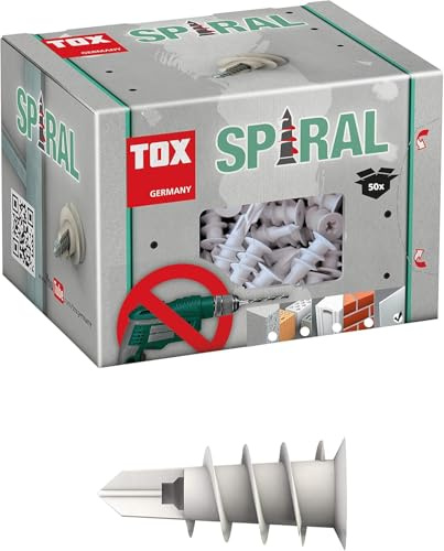 TOX 068100231 Gipskartondübel, Spiral M, 32, KT Inhalt: 50 Stück, 32 mm
