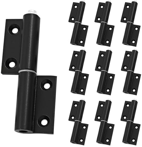 Monlech 10 cerniere in alluminio, cerniere per finestre, cerniere per zanzariere, accessori di ricambio (nero)