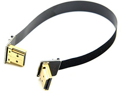 JSER Câble plat HDMI type A mâle vers mâle HDTV FPC 50 cm pour FPV HDTV
