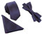 WANYING Herren Klassische 6 * 12cm Fliege & 6cm Schmale Krawatte & 22 * 22 cm Einstecktuch 3 in 1 Sets - Rot Gepunket Dunkelblau