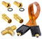 HB-DIGITAL Adapter-Set. 2 DVB-T/T2 Receiver mit nur Einer aktiven DVB-T/T2 Antenne betreiben. Inkl. Fensterdurchführung Gold, Vergoldete Kontakte, für Terrestrische Antennen mit F-Stecker Ausgang