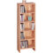 KADIMA Design CD Regal Massivholz Akazie Standregal 90cm hoch Aufbewahrung 5 Fächer